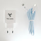 ZESTAW #1 Ładowarka sieciowa 30W + kabel 2.4A USB-C do Lightning - 1m